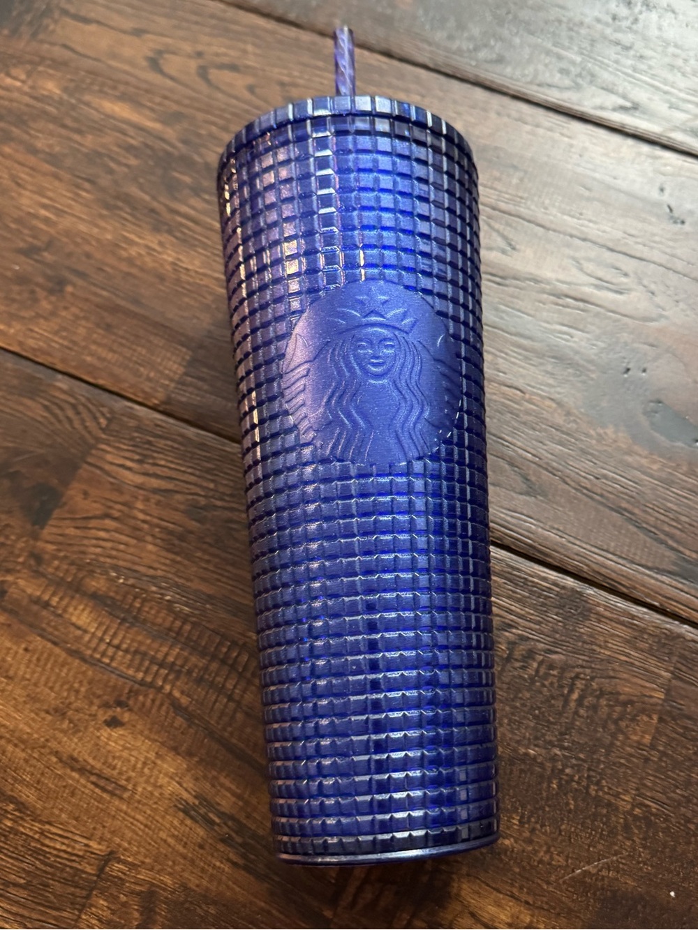 Starbucks Metallic Cobalt Studded Tumbler 24 ounce with Straw